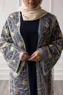 Rahma Bloom Glam Abaya – Navy Blue
