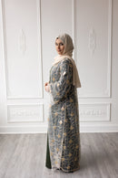 Rahma Bloom Glam Abaya – Navy Green