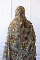 New Printed Chiffon Hijab - Olive Garden