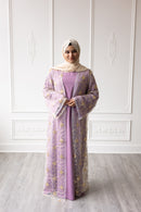 Rahma Bloom Glam Abaya – Dusty Pink