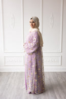 Rahma Bloom Glam Abaya – Dusty Pink