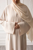 Floral Ember Glam Abaya - Beige