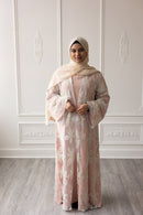 Noor Petal Glam Abaya – Peach