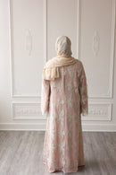 Noor Petal Glam Abaya – Peach