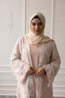 Noor Petal Glam Abaya – Peach