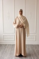 Sawda Textured Crepe Abaya (Sahara Nude)