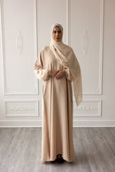 Sawda Textured Crepe Abaya (Sahara Nude)