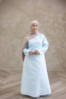 Floral Lace Wedding Dress - Baby Blue