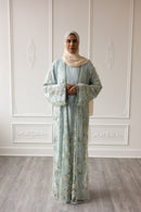Couture Glam Abaya - Sage Crystal