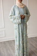 Couture Glam Abaya - Sage Crystal