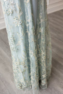 Couture Glam Abaya - Sage Crystal