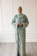Couture Glam Abaya - Ethereal Mint
