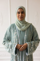 Couture Glam Abaya - Ethereal Mint