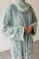 Couture Glam Abaya - Ethereal Mint