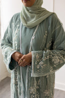 Couture Glam Abaya - Ethereal Mint