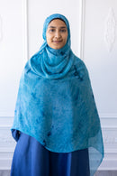 New Printed Chiffon Hijab - Ocean Breeze