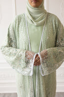 Couture Glam Abaya - Pistachio Pearl