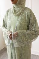 Couture Glam Abaya - Pistachio Pearl