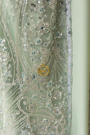 Couture Glam Abaya - Pistachio Pearl