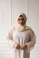Couture Glam Abaya - Velvet Blush