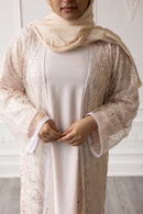 Couture Glam Abaya - Velvet Blush