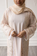 Couture Glam Abaya - Velvet Blush