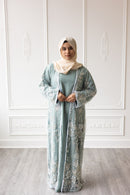 Couture Glam Abaya - Ethereal Mint