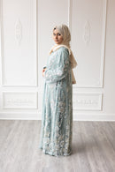 Couture Glam Abaya - Ethereal Mint