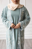 Couture Glam Abaya - Ethereal Mint