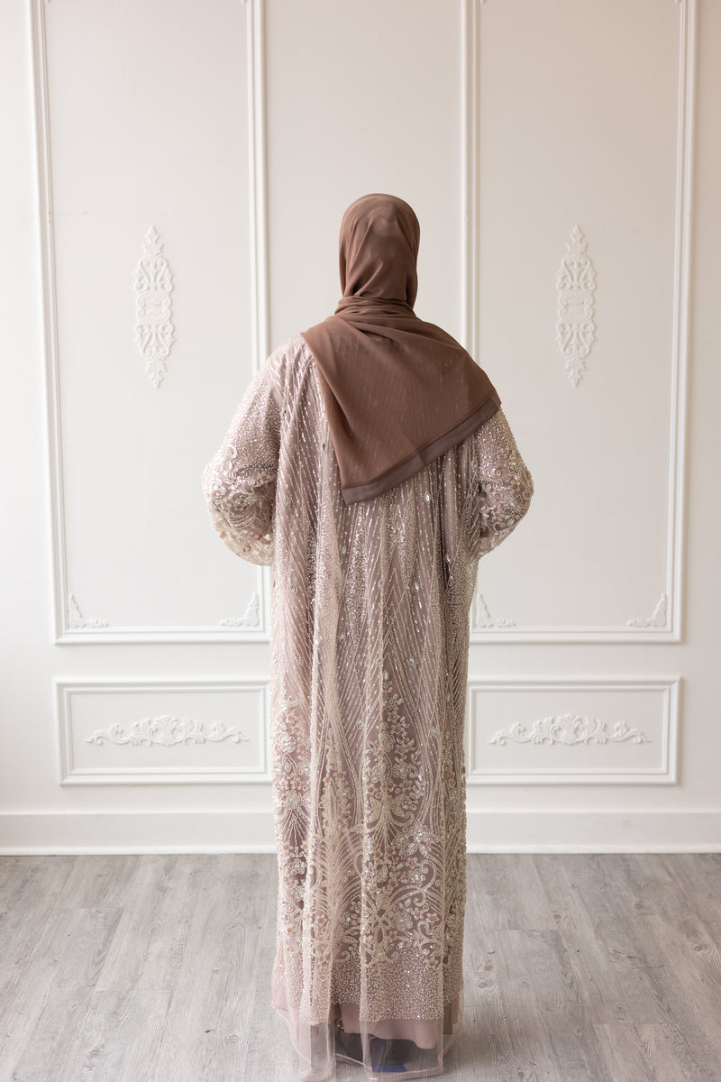 Ghlam Rool Moch Couture Glam Abaya - Mocha Royale