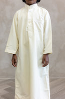 Mini Muslim Kids-Boys Thobe (Buttercream)