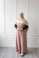 Inner Half Sleeved Slip Dress Only (Rose Water) Textured Nida