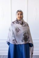 New Printed Chiffon Hijab - Frosted Bloom