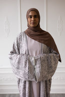 Pashmina Open Abaya - Purple Bliss