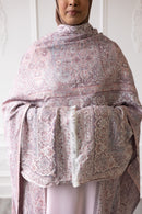 Pashmina Open Abaya - Floral Pink