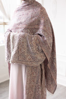 Pashmina Open Abaya - Floral Pink