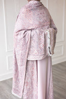 Pashmina Open Abaya - Floral Pink
