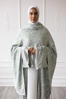 Pashmina Open Abaya - Spring Leaf
