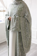 Pashmina Open Abaya - Spring Leaf