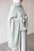 Pashmina Open Abaya - Spring Leaf