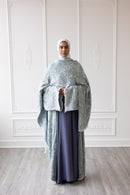 Pashmina Open Abaya - Sapphire
