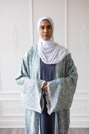 Pashmina Open Abaya - Sapphire