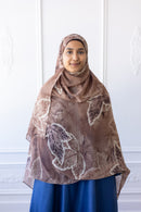 New Printed Chiffon Hijab - Autumn Leaf