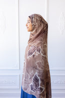 New Printed Chiffon Hijab - Autumn Leaf