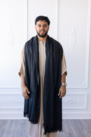 Classic Draped Shawl – Midnight Noir