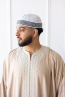 TrueFit Brimless Kufi Skullcap (Light Grey)