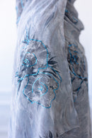 New Printed Chiffon Hijab - Azure Bloom