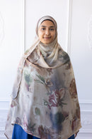New Printed Chiffon Hijab - Blush Garden