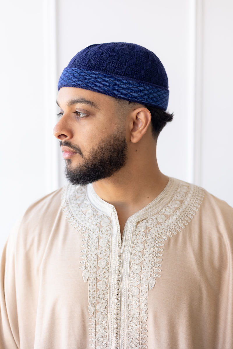 TrueFit Brimless Kufi Skullcap (Blue)