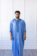 Sultan Moroccan 3/4 Sleeve Thobe (Sky Blue)